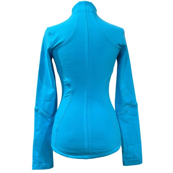 𝓛𝓾𝓵𝓾𝓵𝓮𝓶𝓸𝓷 Women's Blue Zip-Up Jacket S PTP 15" - Picture 2 of 7
